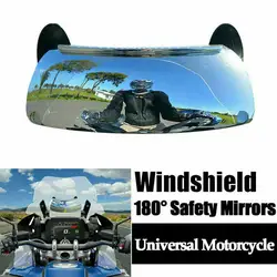 Motorcycle Windscreen 180+ Degree Blind Spot Mirror Wide Angle Rearview Mirror Safety Auxiliary Rear View Mirror for BMW Yamaha