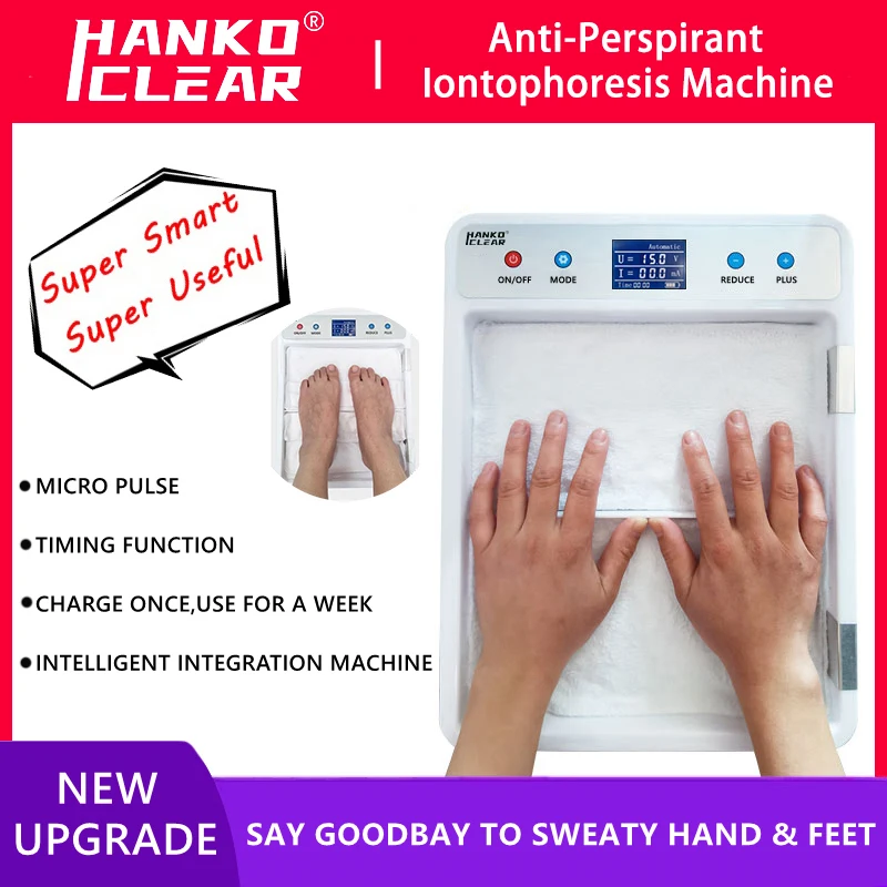 Hankoclear®Anti-Transpirant Iontoforese Machine Om Zweten Van Zweterige Handpalmen En Voeten Te Genezen