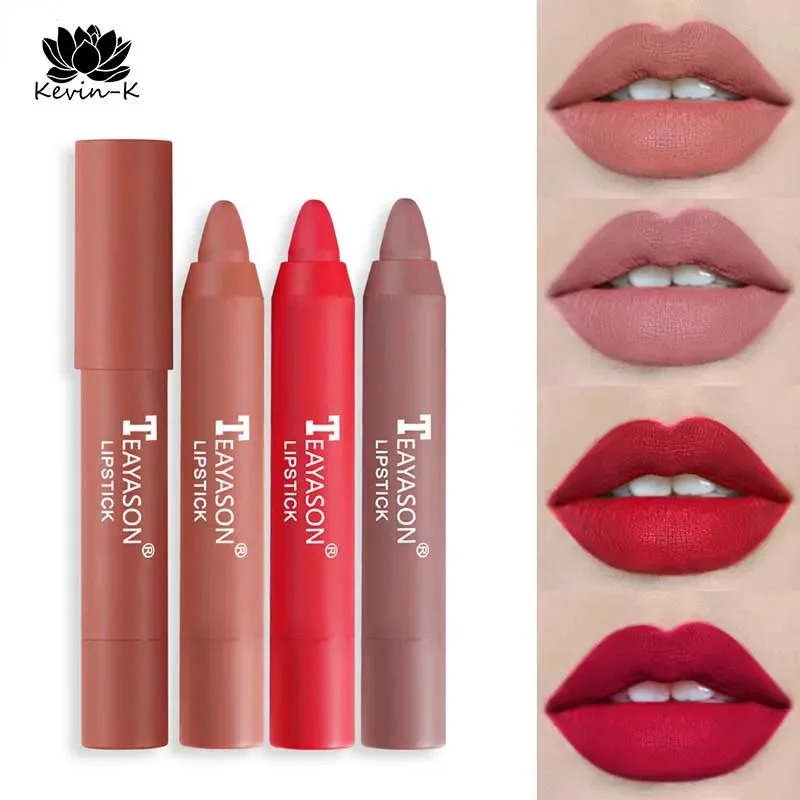 Matte matte lipstick color developing moisturizing lip gloss easy to color lip glaze rotating lipstick pen matte lipstick makeup