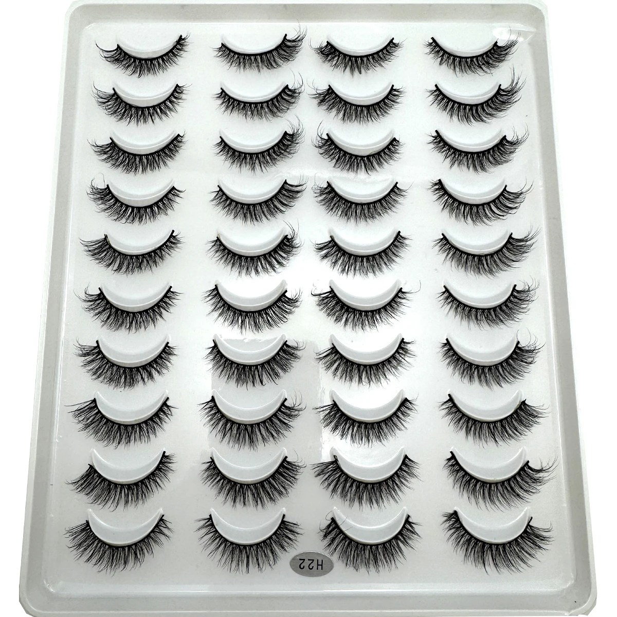 جديد 20 أزواج الرموش ماكياج لينة رقيق ثلاثية الأبعاد المنك الرموش الصناعية سميكة اليدوية حجم المنك جلدة فو Cils رموش اصطناعية طبيعية #6