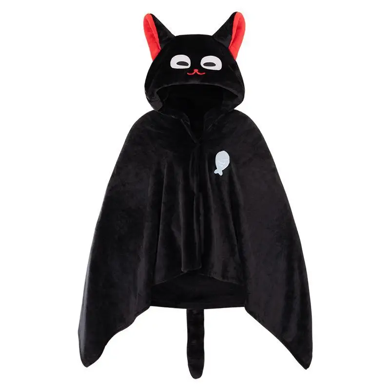 Genuine 160x90cm Wuhua Mixin Tanuki Plate Air Conditioning Blanket, Anime Cute Hooded Nap Shawl Blanket