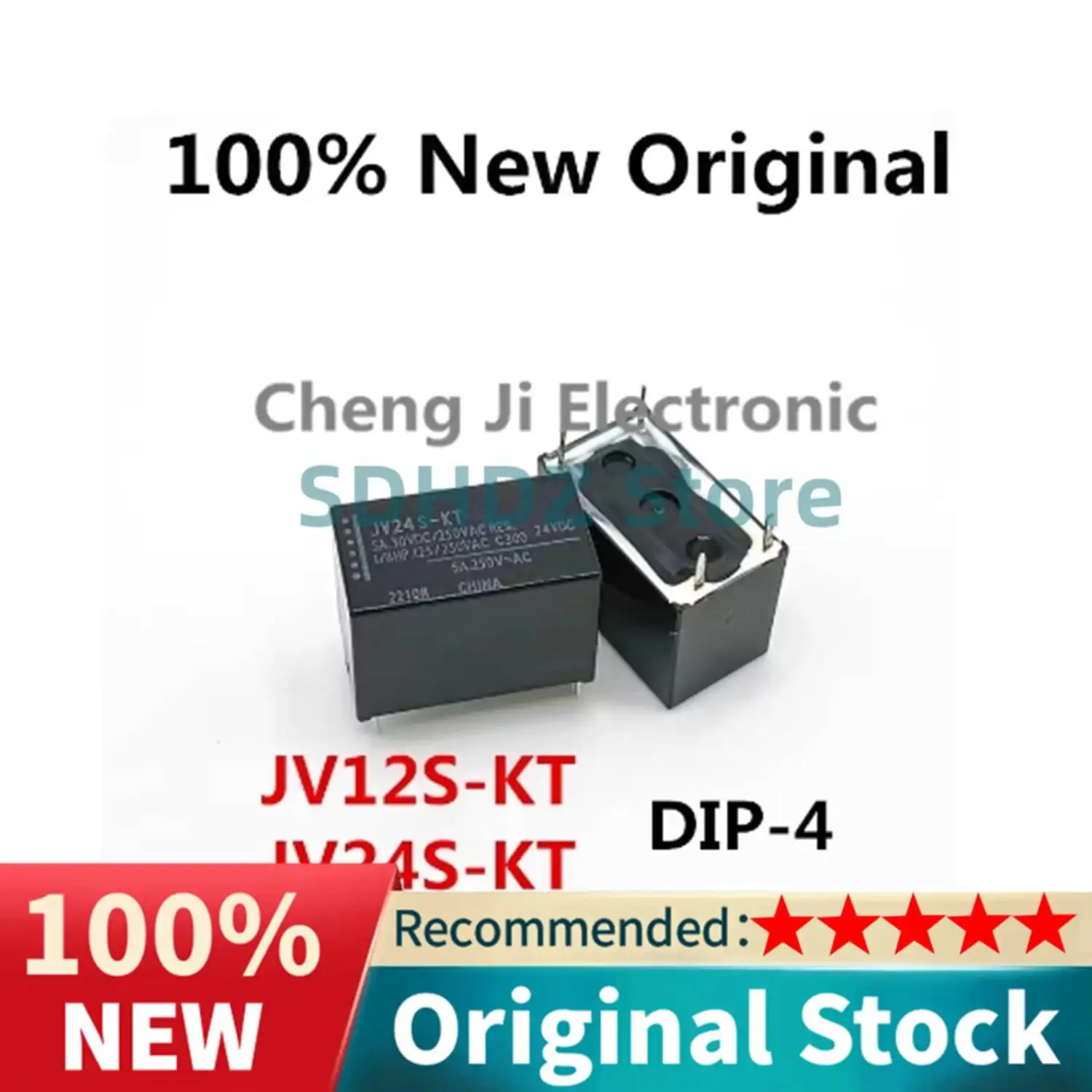5-10PCS/Lot JV24S-KT 、JV12S-KT 、JV5S-KT DIP-4 New Original Electromagnetic Relay 5A SPST-NO JV-12S-KT、JV-24S-KT 、JV-5S-KT