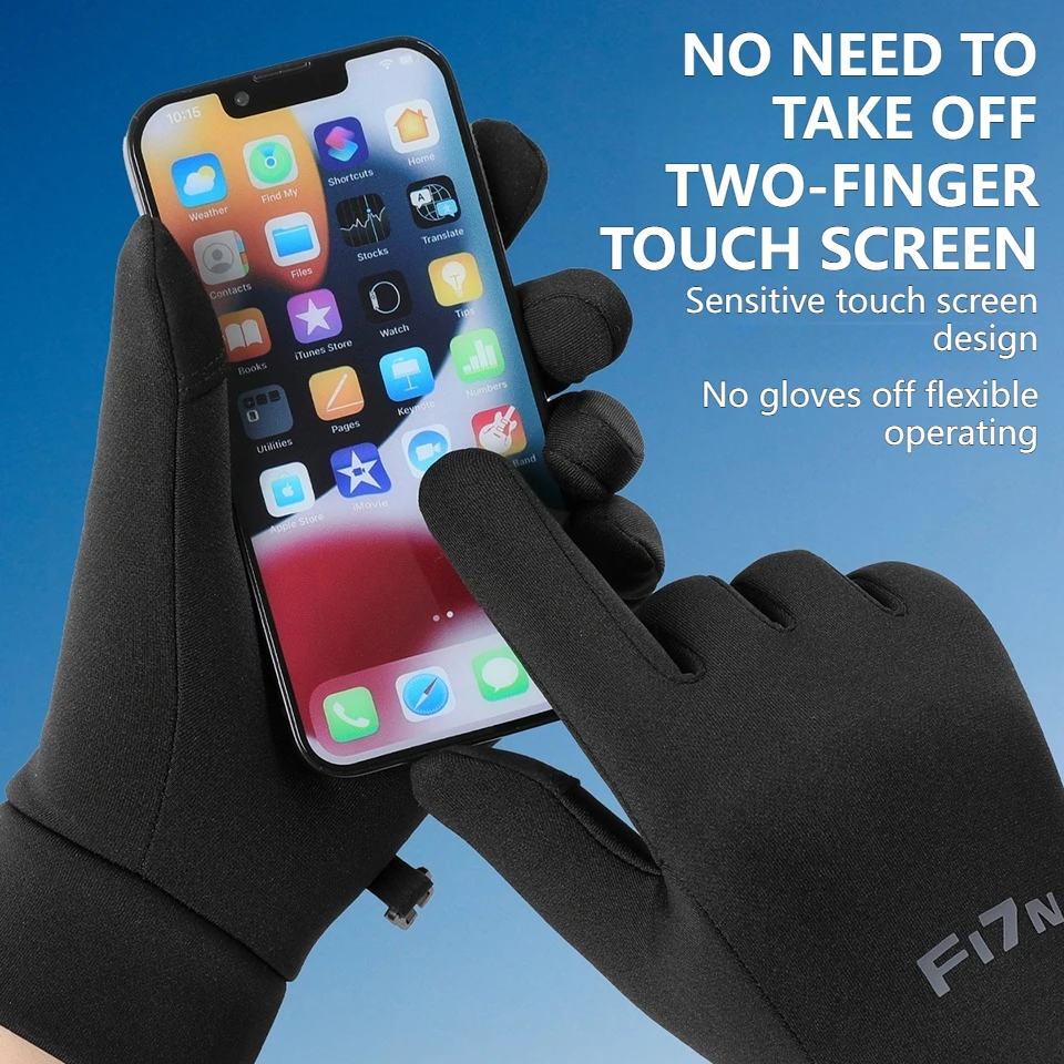 LOOGDEEL Autunno Inverno Guanti da ciclismo all'aperto Guanti da moto Palestra Fitness Sport Corsa Guanti touch screen caldi antiscivolo