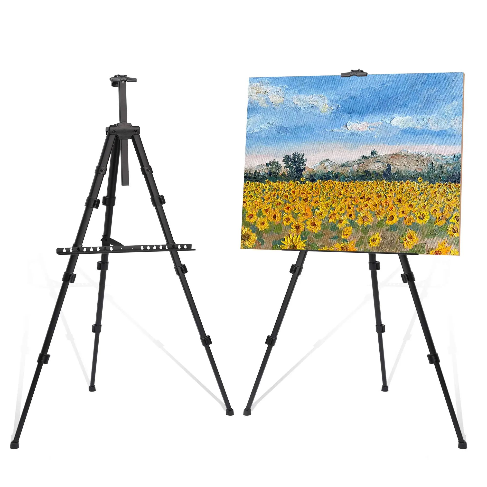 

Aluminum alloy easel bracket folding telescopic tripod sketch art student portable painting special display stand