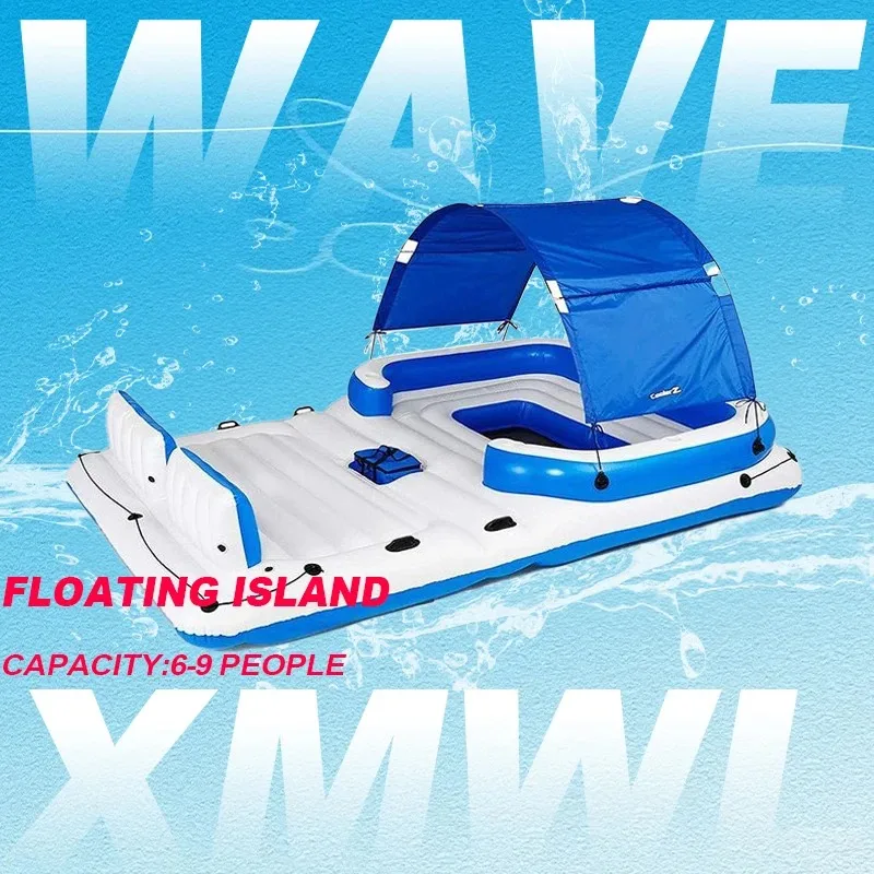 

Water Floating Platform Multi-person Floating Bed Inflatable Tent Swimming Air Cushion Bed Large Floating Pad Magic Carpet Recl