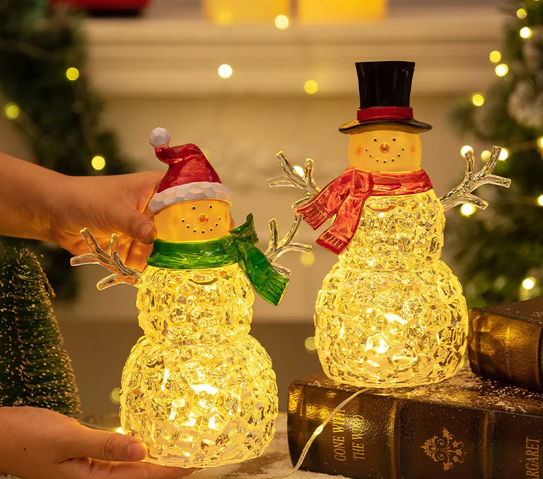 

New Christmas Decorations Snowman Night Light Luminous Creative Decoration Desktop Ornament Christmas Gift Decoration