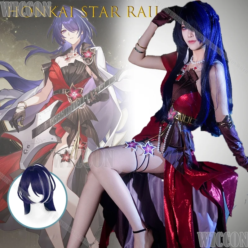 

Honkai Star Rail Acheron Cosplay Concert Outfit Game Cospaly Female Suit Impac Demon Popular Halloween Party Dress Carnival Suit