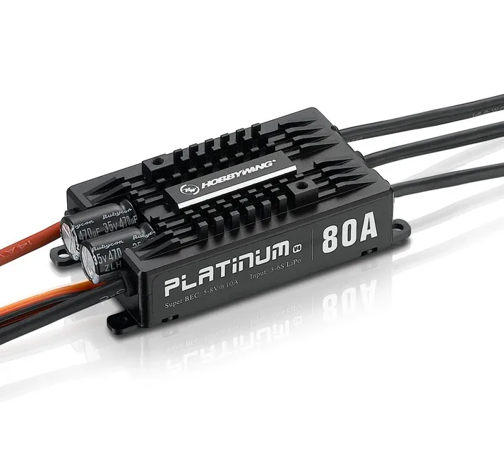 Original Hobbywing Platinum Pro 25A 40A 60A 80A 120A V4 ESC Brushless Electronic Speed Controller Used for 450-480 Heli Class RC