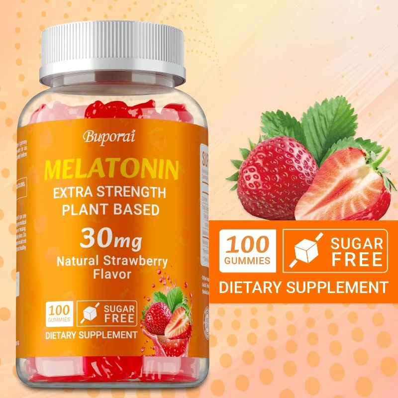 

Melatonin 30mg - Antioxidant, Adjust To Jet Lag, Reduces Stress and Anxiety, Promote Deep Sleep, Calm Down, Non-GMO