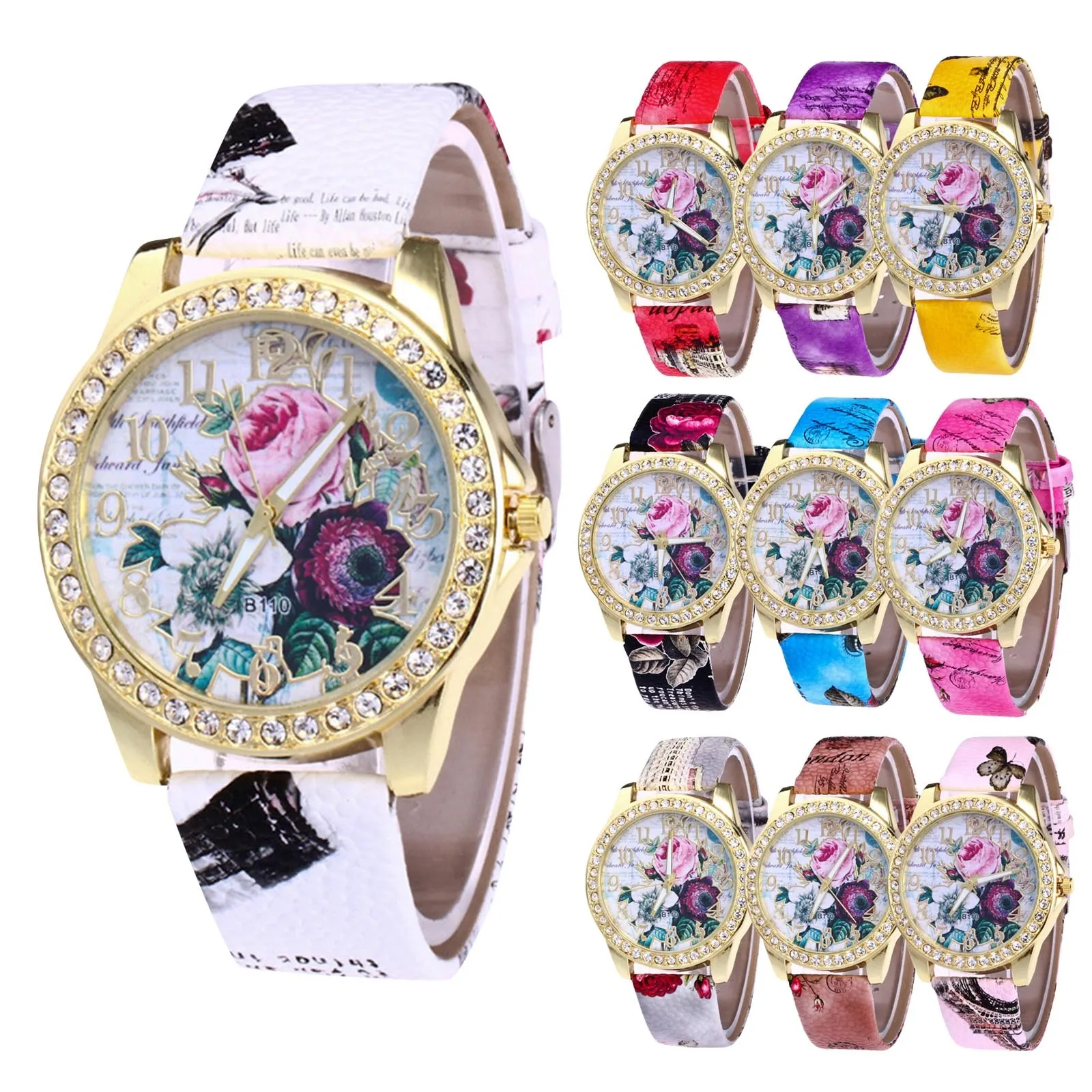 

Fashion Casual Women'S Watch Dial Digital Quartz Watch Frosted Leather Strap Ladies And Girls' Watch Luxury Trend Wristwatch