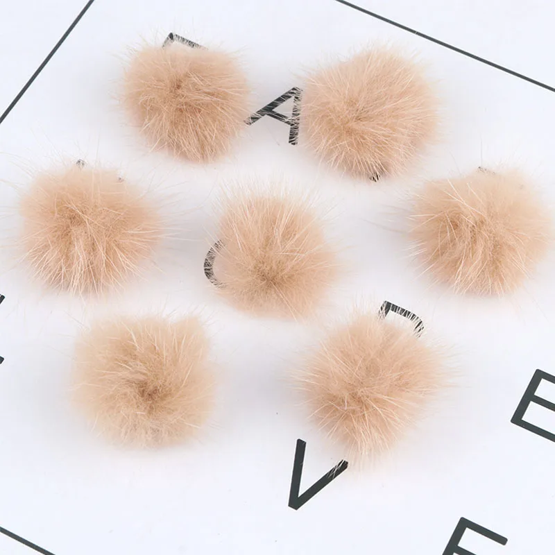 Natural Mink Fur Pompones 30mm 40mm Pompon Fluffy Soft Comfortable Pompom Pompony Dekoracyjne For Clothes  Earrings Making