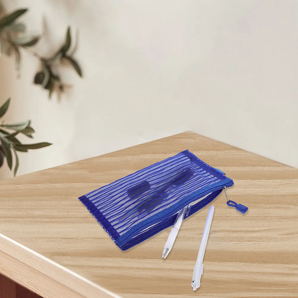 

4Pcs Clear Zipper File Pouch Wear Resistant Document Storage Organizer Bag for Stationery Cosmetics Daily Essentials