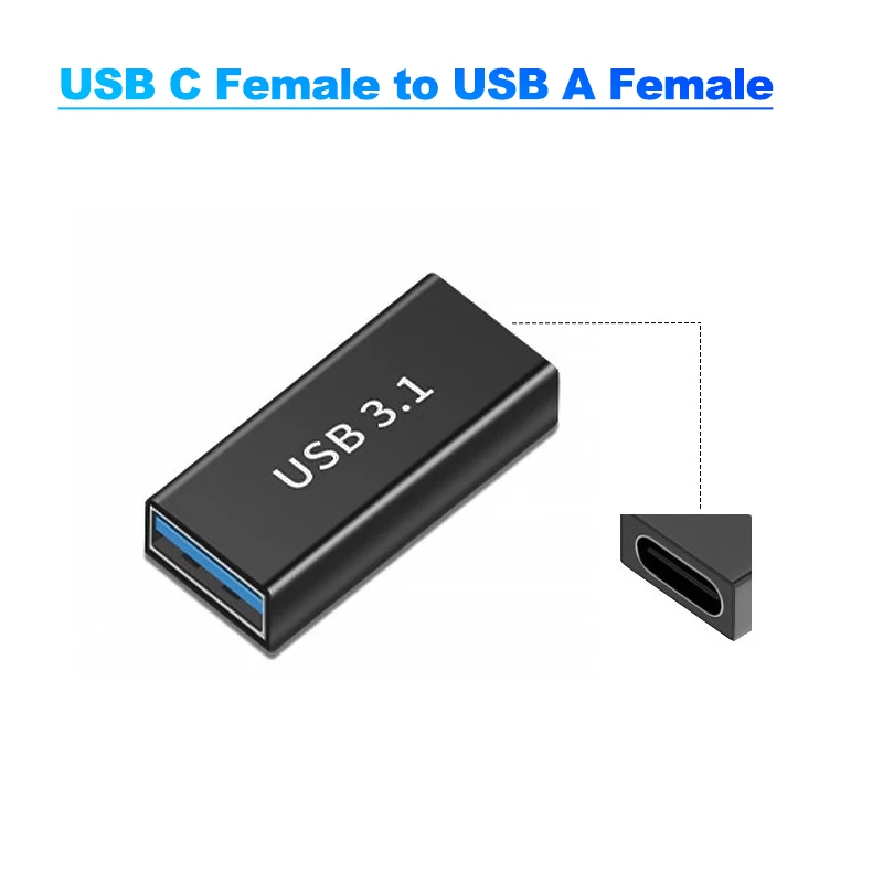 USB 3.0 Uitbreiding Adapter 10Gbps USB Type C Vrouwelijke Connector voor PC Computer Telefoon USB C Man-vrouw Uitbreiding plug Converter