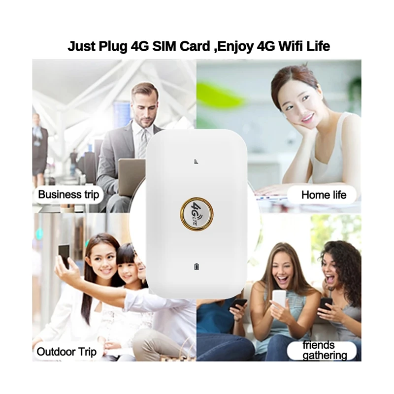 4G Router Wifi Modem Car Mobile Wifi Wireless Hotspot Mifi Wireless Wifi 150Mbps With Sim Card Slot Support 10 Users