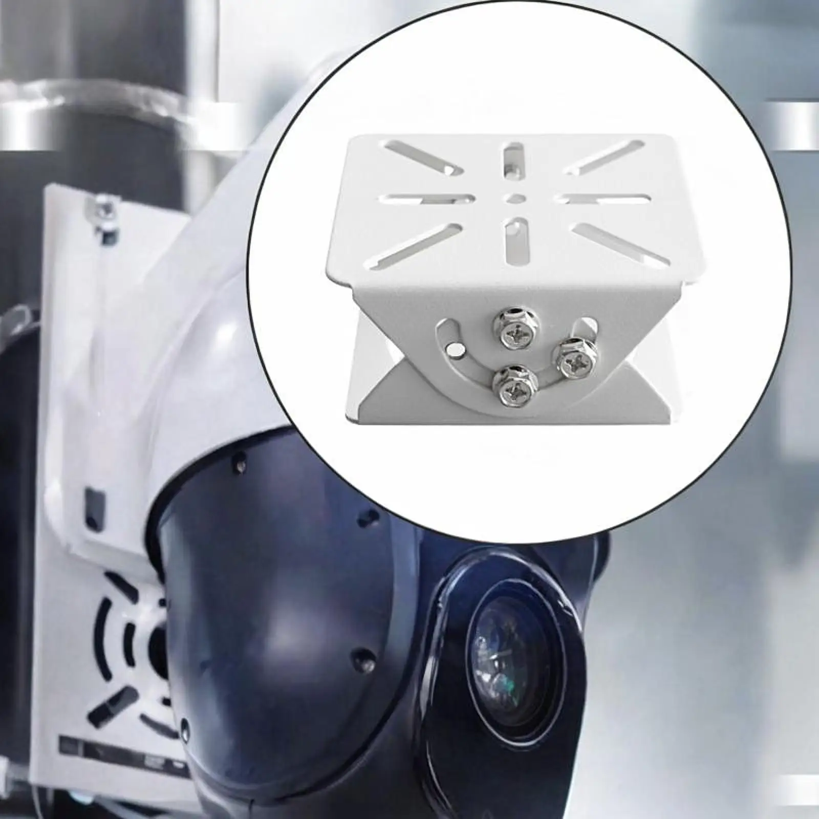 Security Camera Pole Mount Bracket Adapter Wall Ceiling Bracket Easy to Install Adjustable Mounting Angle for Outdoor Ceiling