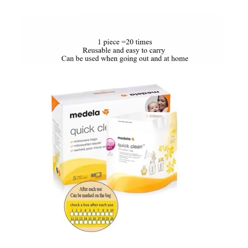 Per accessori per borse sterilizzanti per microonde Medela, riutilizzabili