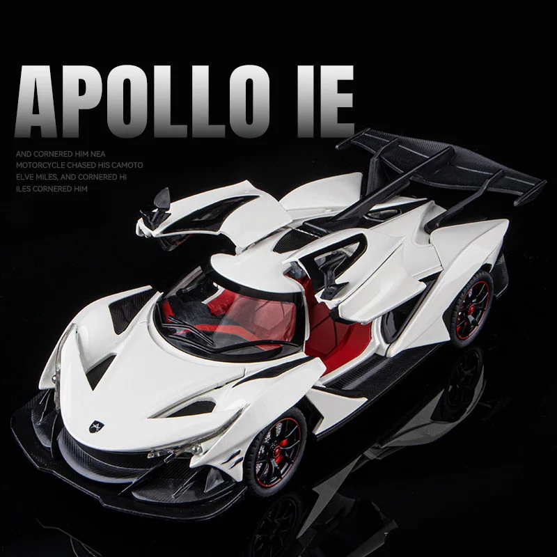 

Модель спортивного автомобиля Apollo IE Intensa Emotion 1:24, литая металлическая модель супер гоночного автомобиля, имитация звука, детская игрушка в подарок