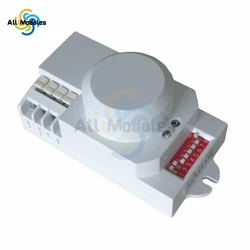 AC85-250V interruttore del sensore Radar a microonde DIP Switch 5.8G interruttori del sensore regolabili distanza di induzione