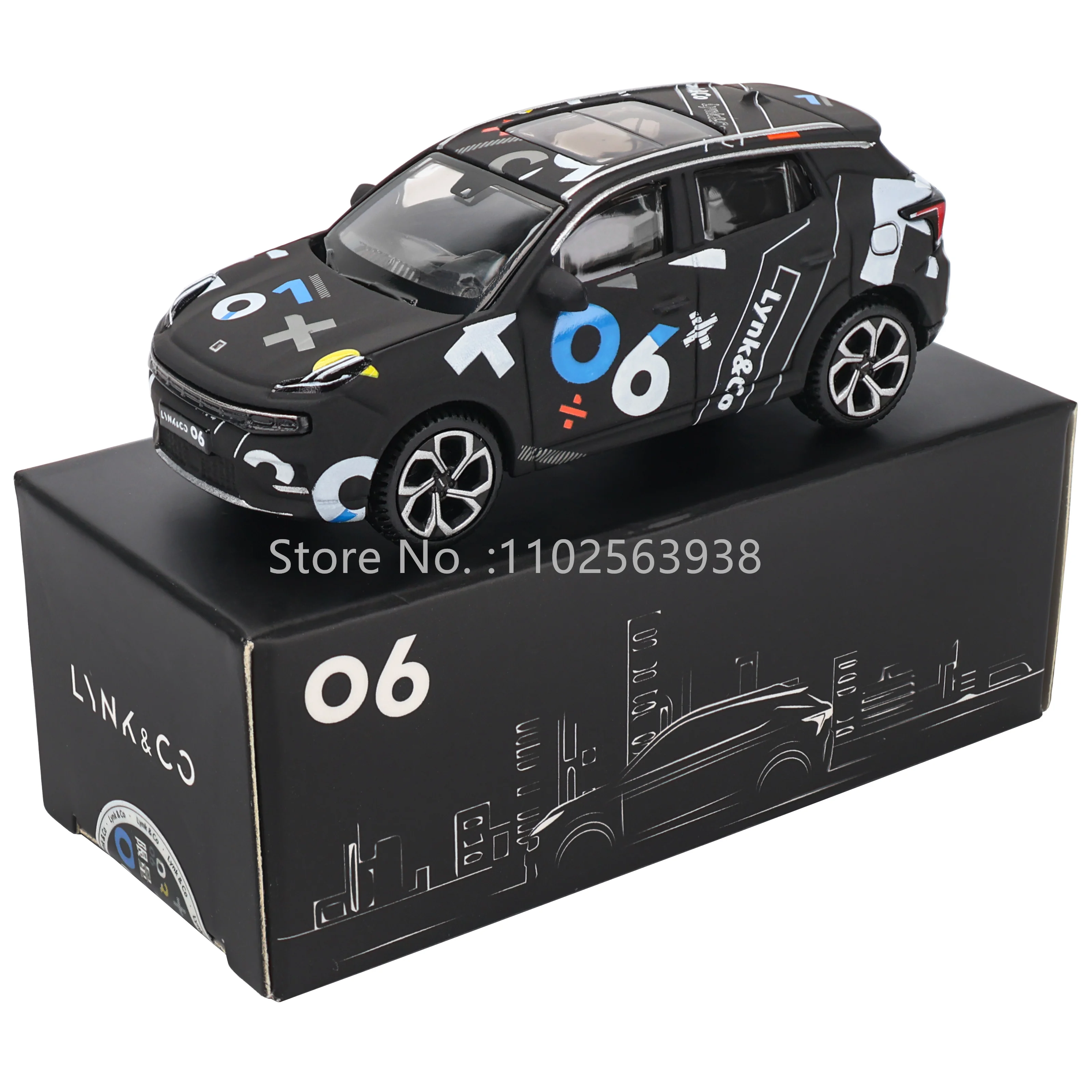 Bburago 1:64 Lynk&Co car model  Model Small Collection Car Alloy Model Toy Gift Scene Decoration Classic and Exquisite