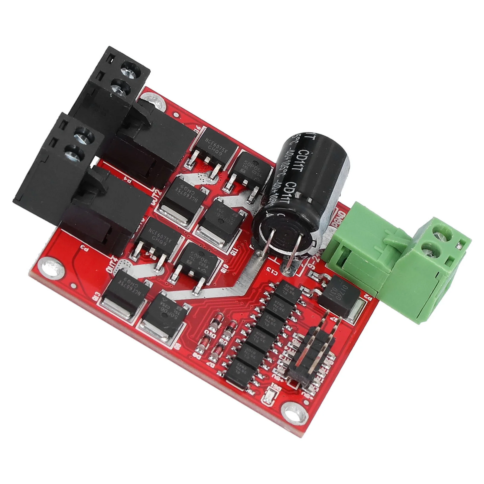 DC Motor Driver Module Plastic 2Channel PWM HighPower Electronic Component 160W