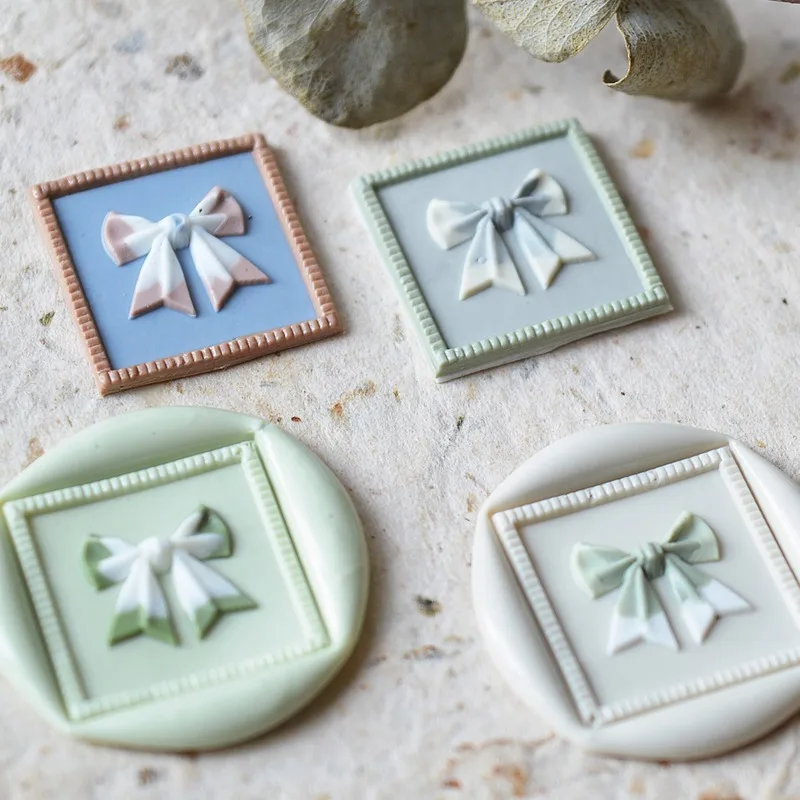 Nieuwe 3D boog Lakzegel Stempel Leuke Reliëf Zegel Koperen Hoofd Frosted Relief Metalen Zegel Novelly Zegellak Voor Envelop Scrapbook