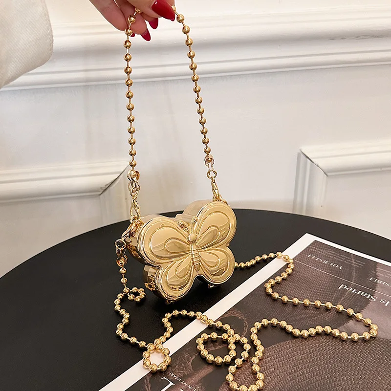 

Женская мини-цепочка через плечо 2025 года - дизайн бабочки, модная милая сумка через плечо для свадебного ужина