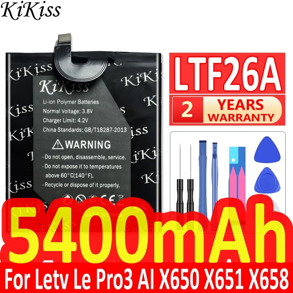

Battery LTF26A 5400mAh For Leeco Letv LE Pro 3 AI Edition X650 X651 X652 X653 X656 X657 X658 X659 LEX650 LEX651 LEX652