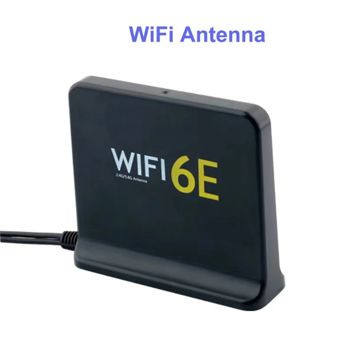 Portable 2.4G/5G/6G WiFi 6E Antenna with Cable Indoor Wireless Antenna with  netic Bottom for Network Card Black