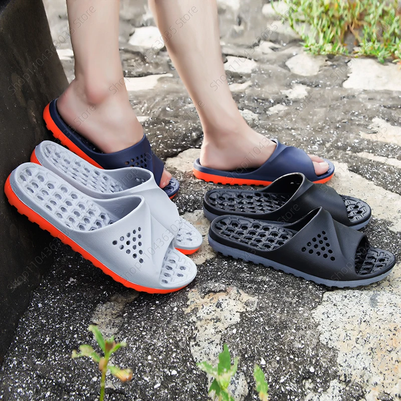 

Men Slides Non-slip Summer Massage Flip Flops Indoor Slipper Man Sandals Beach Shoes Men Slippers Sandalias