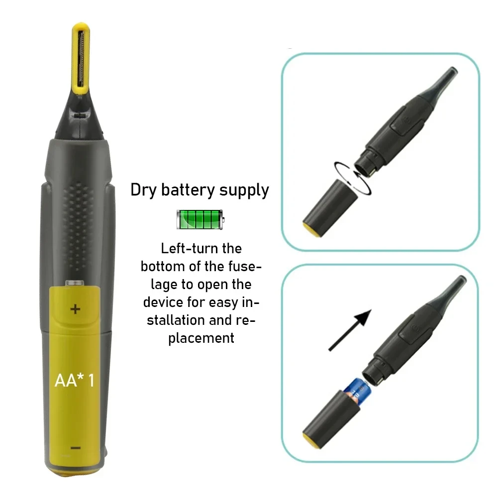 Elektrisch scheerapparaat Multifunctionele trimmer Antislipontwerp Scheerapparaat Trim Okselhaar Scheren uw benen Trimmen wenkbrauwen