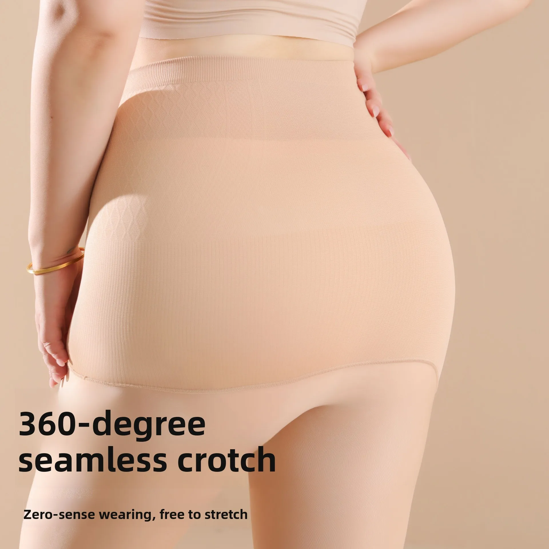 ‌ Medias desnudas sin costuras con forro polar de cintura alta de talla grande efecto de luz de agua pantimedias antideslizantes para mujer Otoño Invierno Primavera