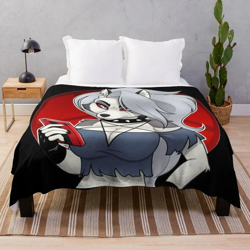 

Helluva Boss Loona Throw Blanket for winter Flannel Summer Beddings Plaid Blankets