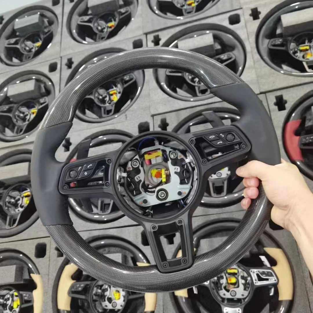 Car Steering Wheel Custom Compatible With   918 911 718 Real Carbon Fiber Steering Wheel