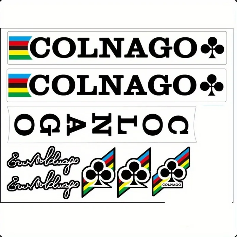 ملصق خوذة الدراجة النارية المسطح ثنائي الأبعاد لا يغطي ملصق مضاد للتآكل بإطار الماس COLNAGO لشعار السيارة الأصلي