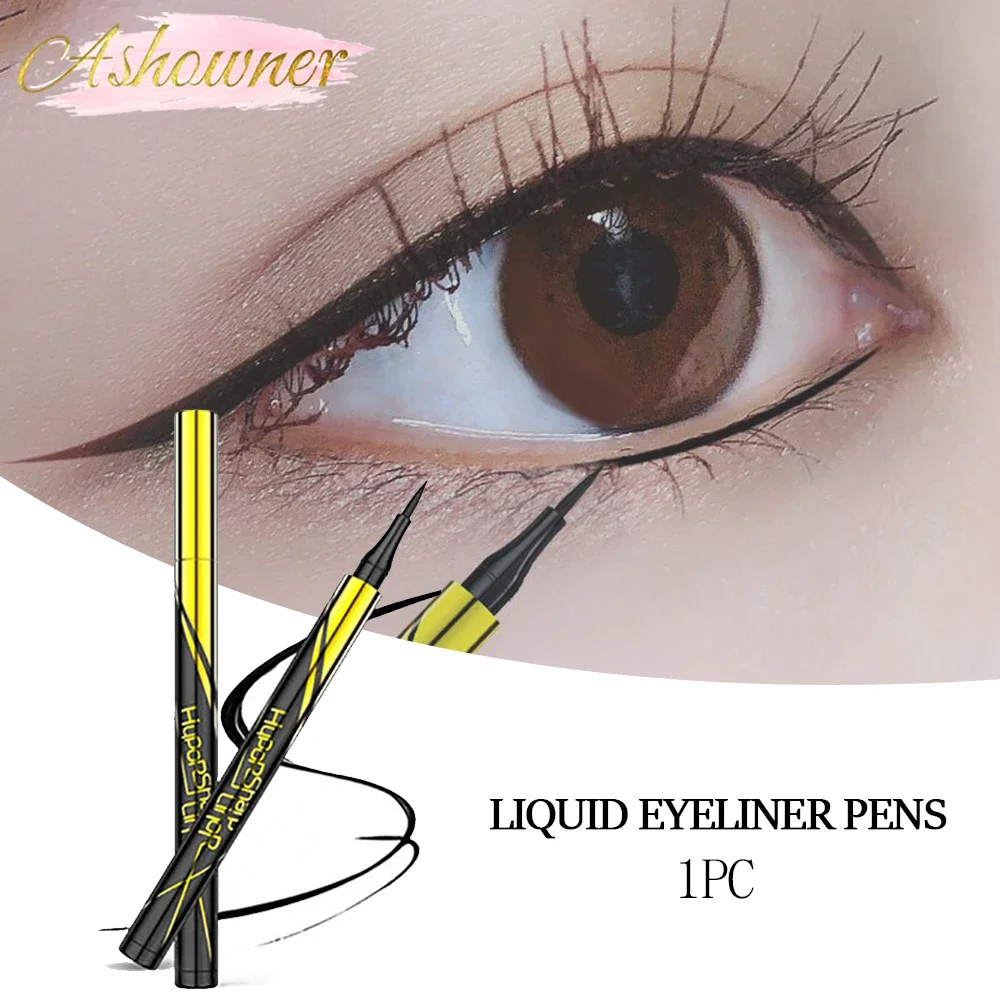 Black Liquid Eyeliner Waterproof Long Lasting Eye Liner Pencil Quick Drying Not Bloom Natural Eyeliner Liquid Pen Cosmetic Tools