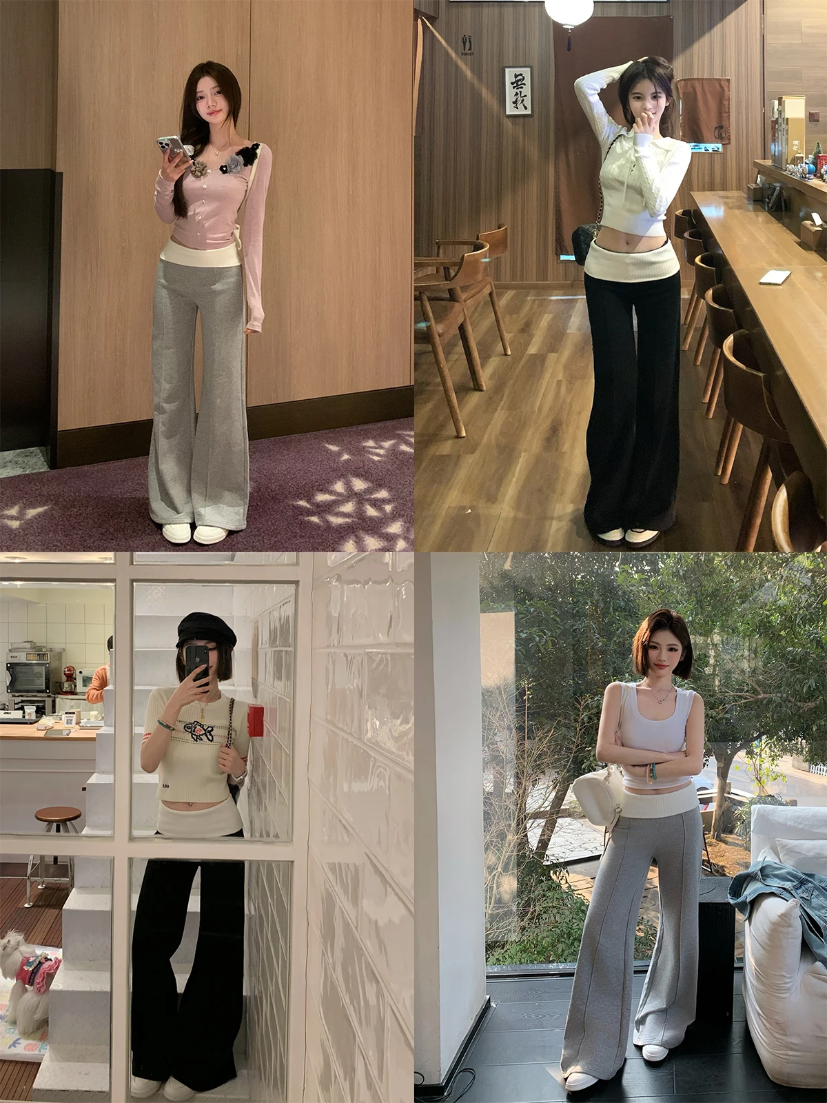 

Брюки Chen Jin Idol с высокой талией, прямого кроя, свободные, повседневные, широкие, женские, универсальные, с эффектом подтяжки бедер