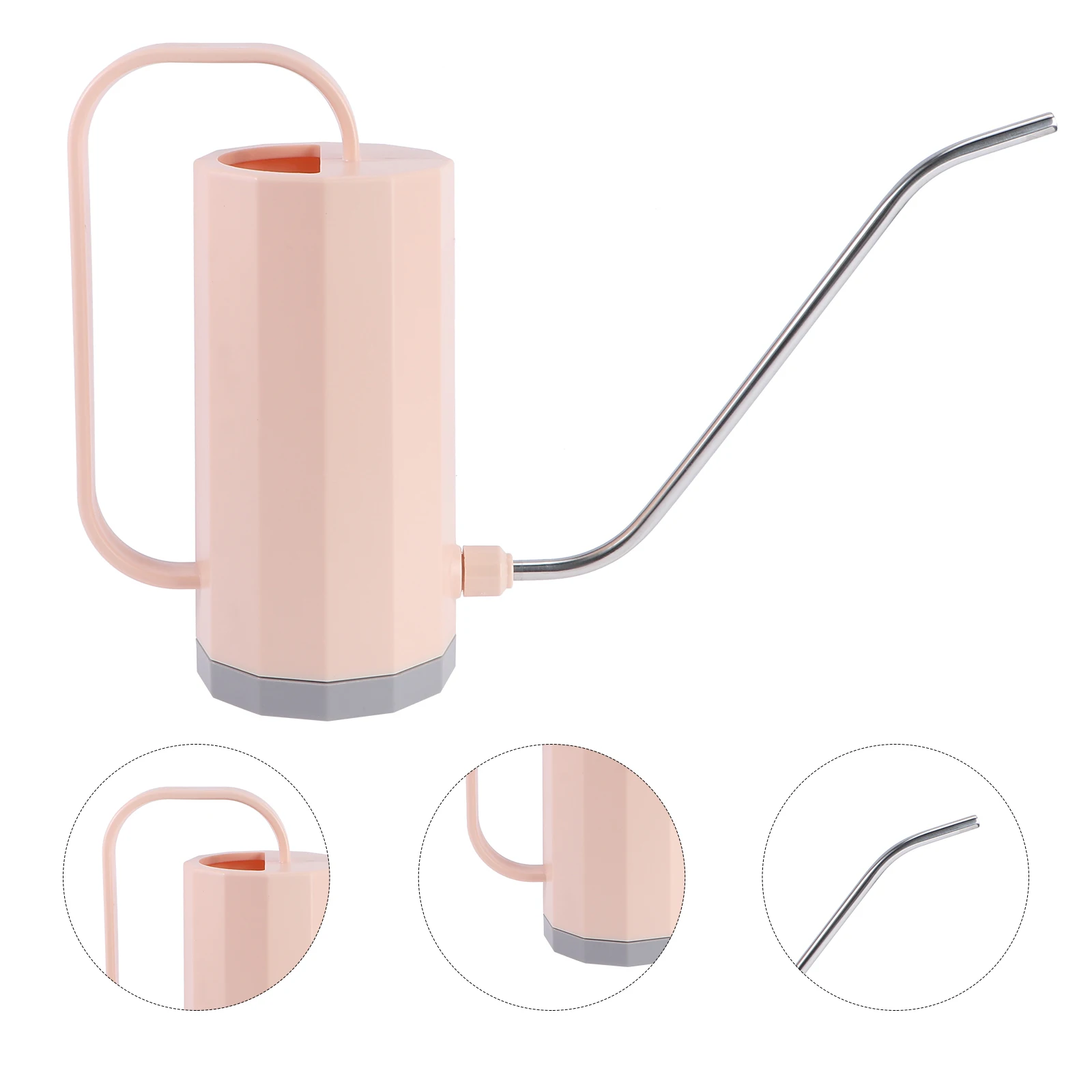 

1200Ml S Design Extended Mouth Watering Can Sturdy Geometric Structure Anti Corrosion Plastic Watering Kettle for Home Garden