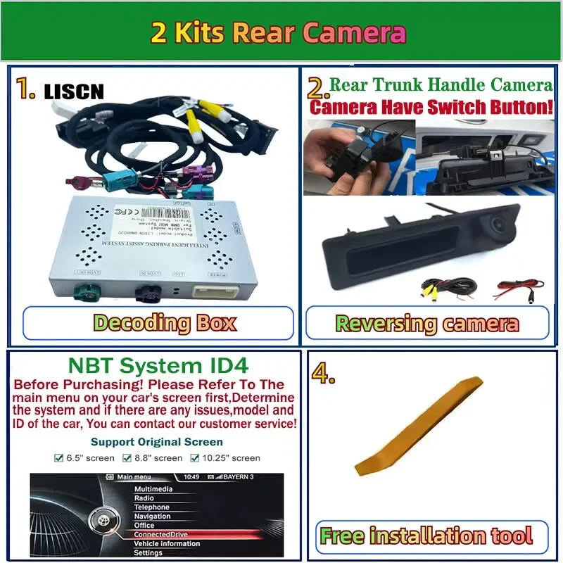 Voor Achteruitrijcamera Backup Camera Voor BMW 2 serie F45 F23 F22 F46 F87 2009 ~ 2018 OEM Scherm Plug en Play Parkeerhulp Reverse Camera