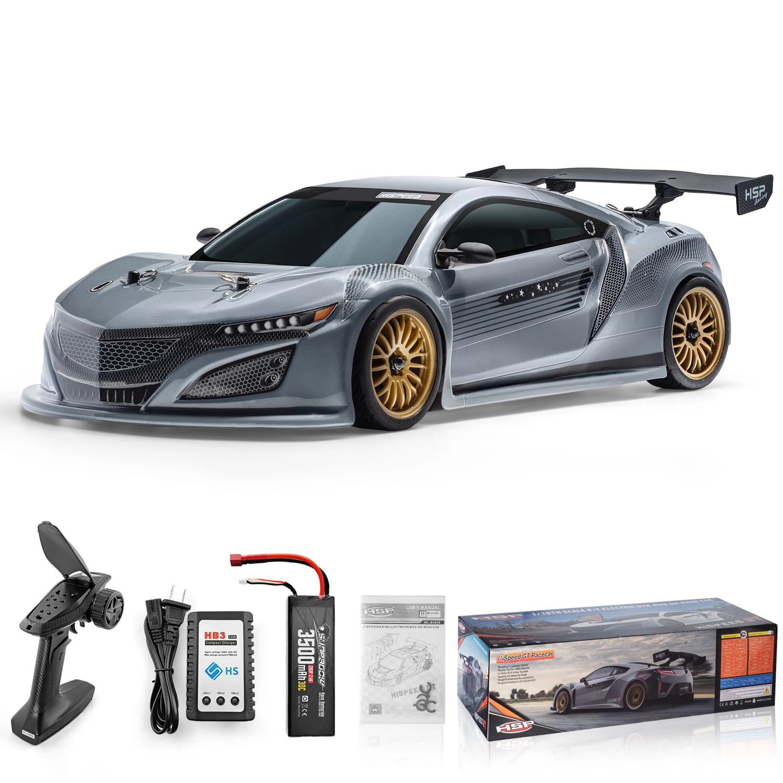 HSP Rc Car 1/10 On Road Racing 4WD Electric Power Remote Control Car 4x4 Vehicle High Speed Rc Drift Car