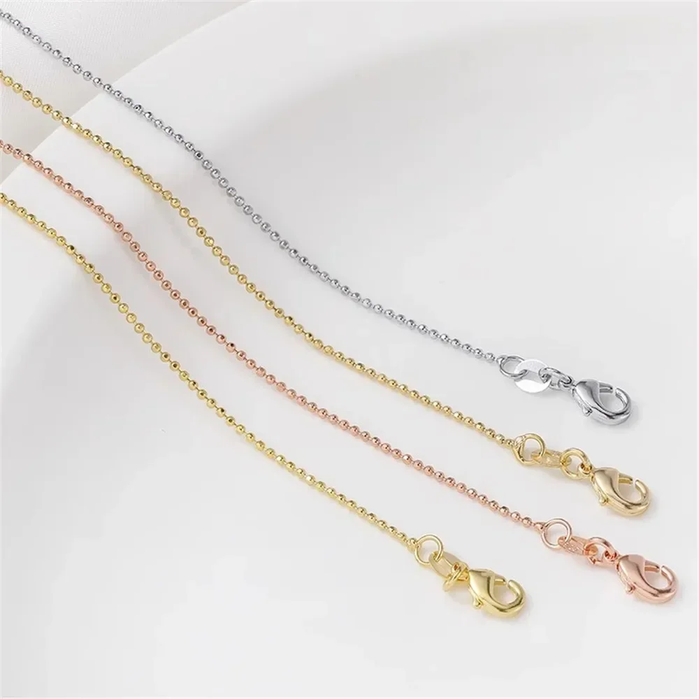 

14K Gold Plated Flower Bead Chain Handcrafted DIY Production Bracelet Necklace Extension Chain Jewelry Material Accessories L034
