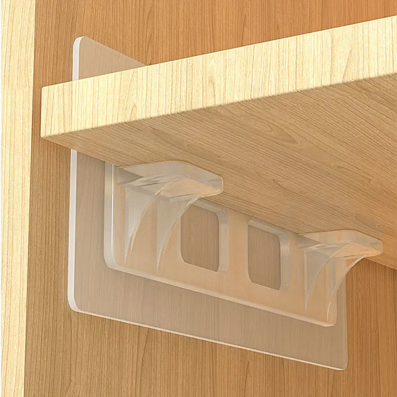 Strong Support Plate Without Punch Support Adhesive Pegs Closet Cabinet Shelf Support Clips Wall Hangers No trace Strong Holder