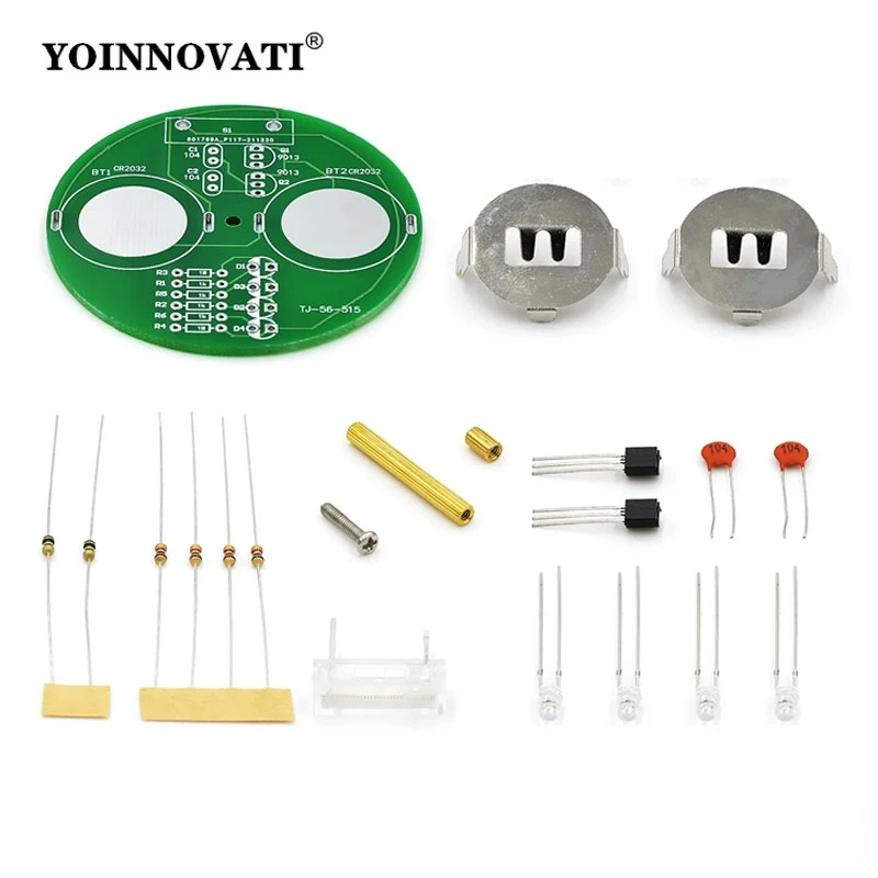 LED Gyro Diy Welding Kit DIY Electronic Kit Rotating Lantern Inline Components Diy Electronic Soldering Project Learning Board