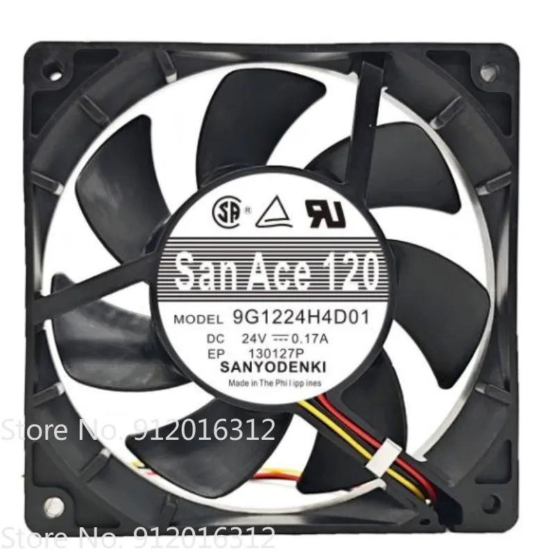 

New Fan for Sanyo SanAce120 9G1224H4D01 24V 0.17A Inverter Cooling Fan 12cm 120 * 120 * 25MM