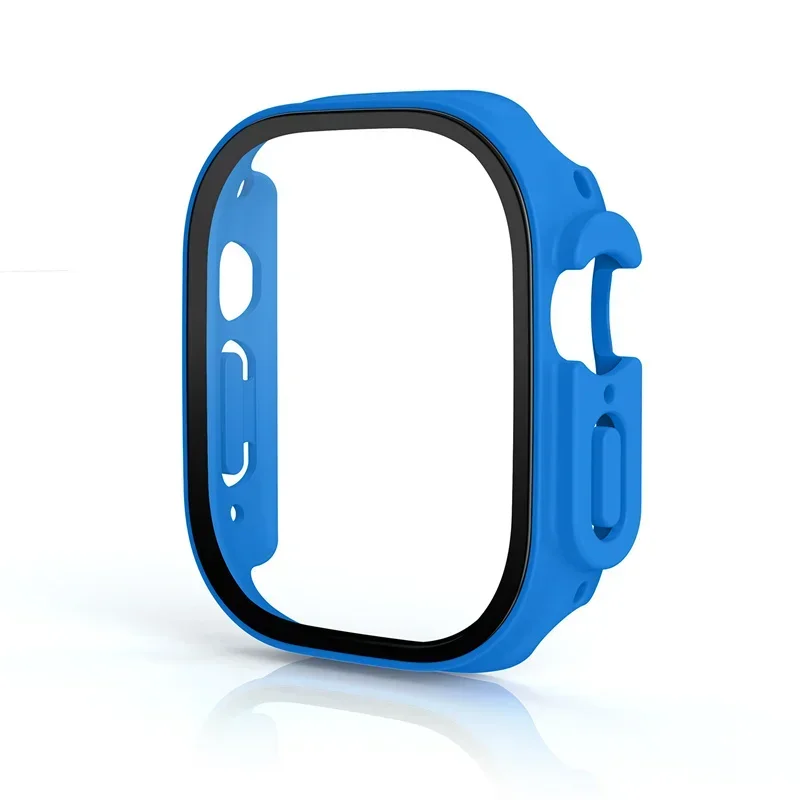 HD gehärtetes Glas + Hülle für Apple Watch Ultra 3/2/1 49 mm PC-Stoßstange + Displayschutzfolie Abdeckung iWatch Serie Ultra 3 49 mm Zubehör