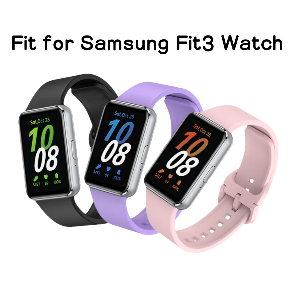 Correa de silicona para Samsung Galaxy Fit 3, repuesto de pulsera de reloj deportivo, Correa para Samsung Galaxy Fit 3