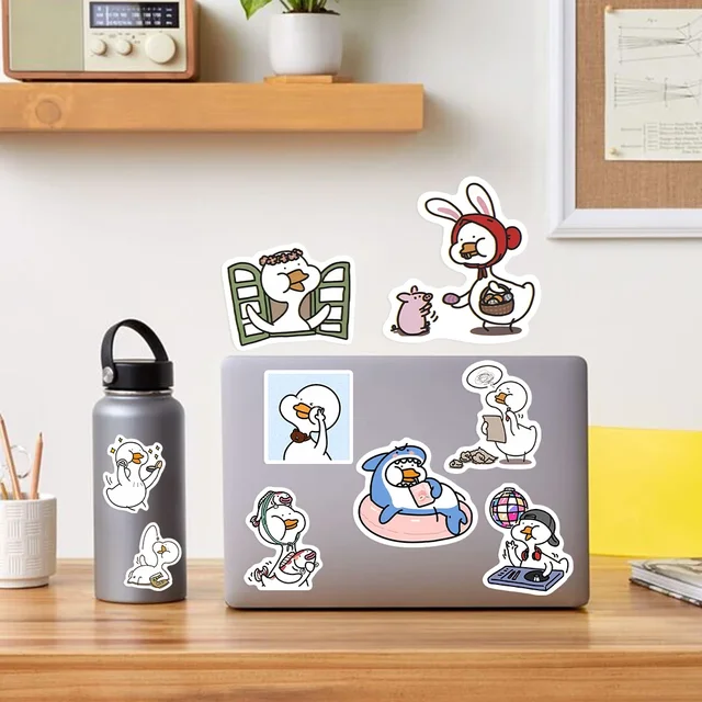 Funny Cartoon Duck Waterproof Stickers DIY Phone & Laptop