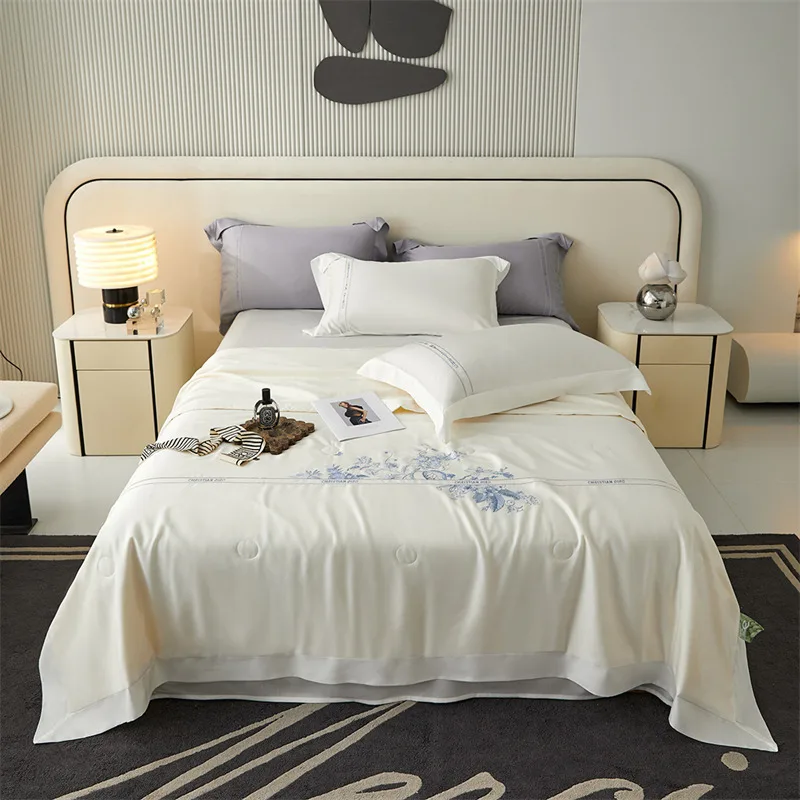 60SA Lyocell Cool Fiber Soybean Antibacterial Summer Quilt Light Luxury Summer Air Conditioning Quilt