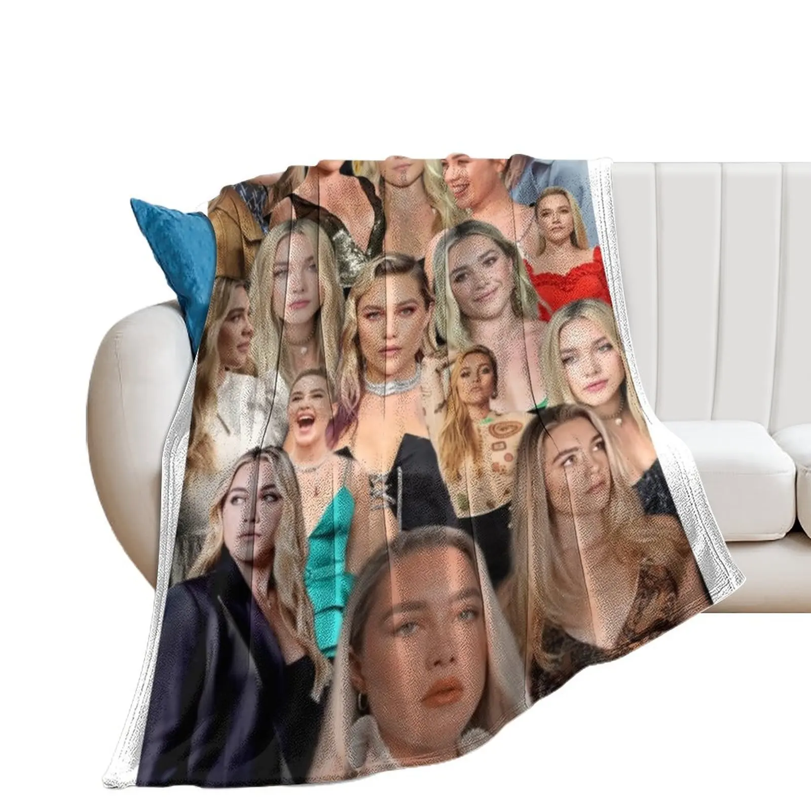 

Florence Pugh Editing Throw Blanket Blankets For Baby Picnic blankets ands bed plaid Blankets