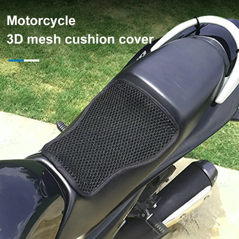 SEAMETAL Motorcycle Seat Cushion Cover Fine Stitching Mesh Motorcycles 3D Mesh Cushion Covers Breathable Seat Pads Accessories