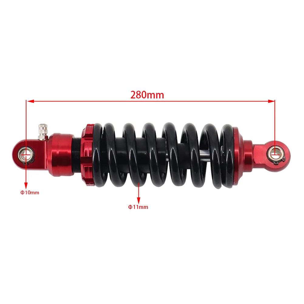 260mm/280mm 오토바이 리어 충격 흡수기 댐퍼 10 "ATV UTV 스쿠터 ATV 쿼드 4 휠러 버기 스쿠터 먼지 핏 자전거